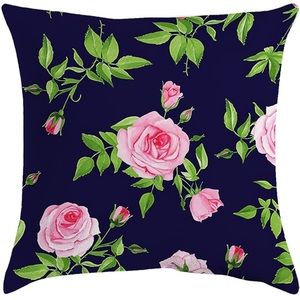 NWT navy velvet pillow case size 18x18.